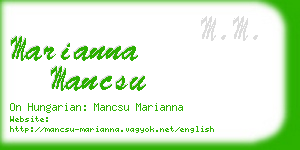 marianna mancsu business card